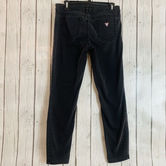 Womens Guess Black Stretch Straight Leg Denim Jeans Size 28 W 30 L 28 - Picture 3 of 11